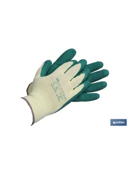 GUANTE LATEX RUGOSO VERDE...
