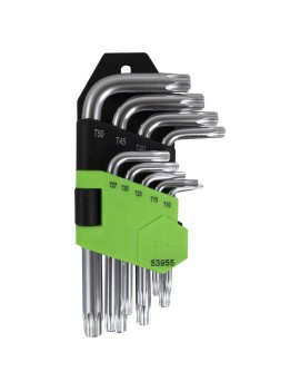 SET DE 9 LLAVES TORX CORTAS