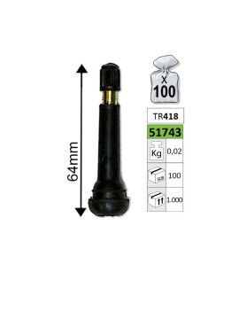 VALVULA PARA LLANTAS TR418...