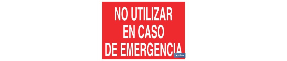No utilizar en caso de emergencia