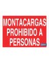 Montacargas prohibido a personas