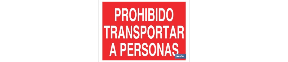 Prohibido transportar a personas