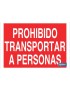 Prohibido transportar a personas