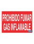 Prohibido fumar gas inflamable