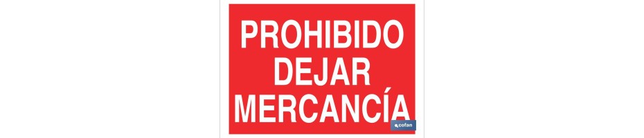 Prohibido dejar mercancía