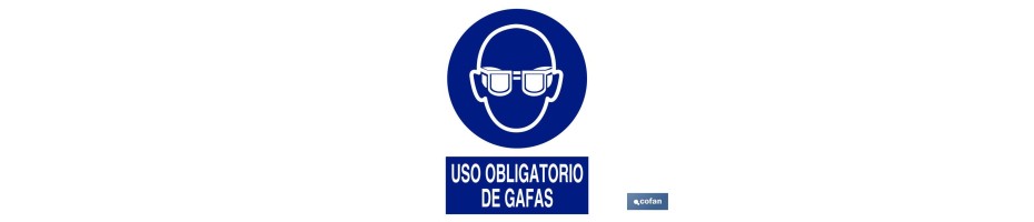 Uso obligatorio de gafas