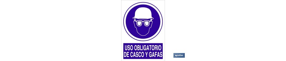 Uso obligatorio de casco y gafas