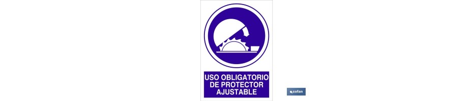 Uso obligatorio de protector ajustable