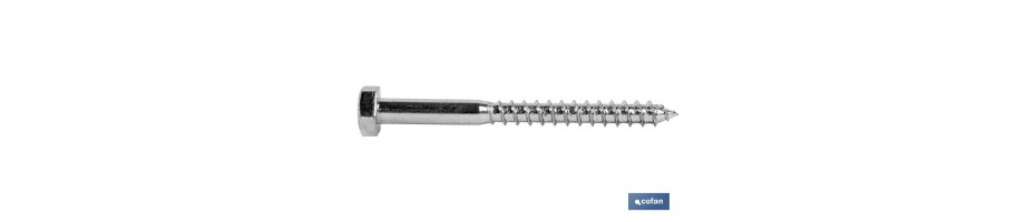 Tirafondos DIN 571 Zincado