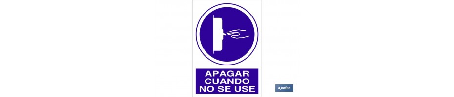 Apagar cuando no se use