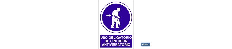 Uso obligatorio de cinturón antivibratorio