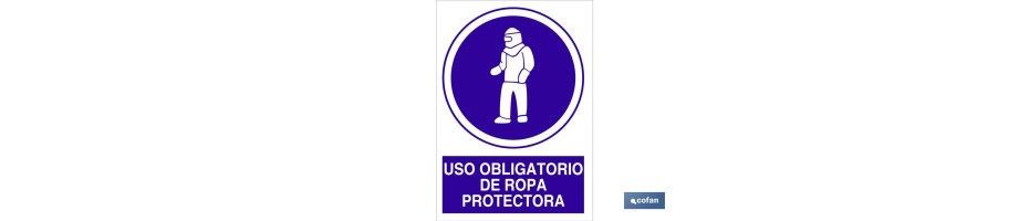 Uso obligatorio de  ropa protectora