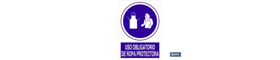 Uso obligatorio de  ropa protectora