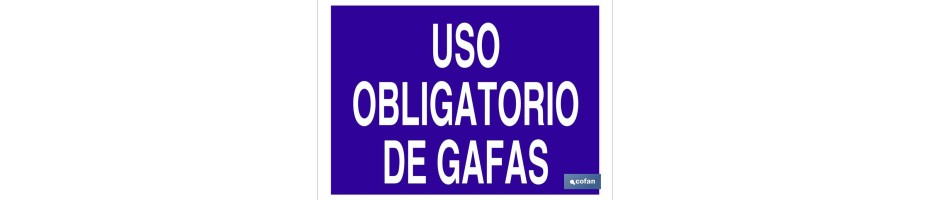 Uso obligatorio de gafas