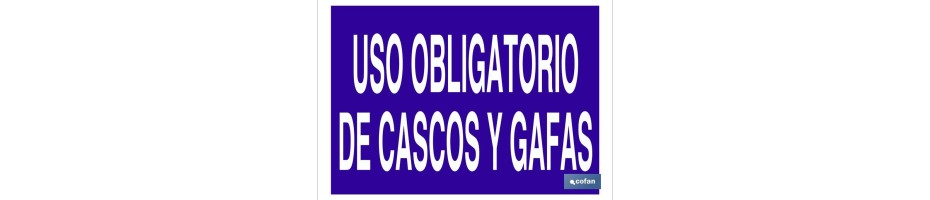Uso obligatorio de cascos y gafas