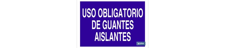 Uso obligatorio de guantes aislantes