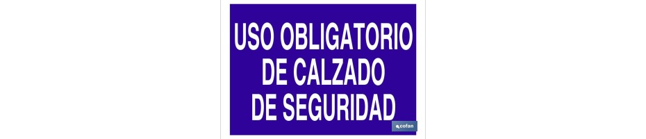 Uso obligatorio de calzado de seguridad