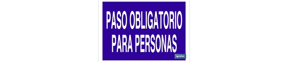 Paso obligatorio para personas