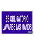 Es obligatorio lavarse las manos
