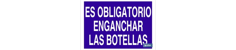 Es obligatorio enganchar las botellas