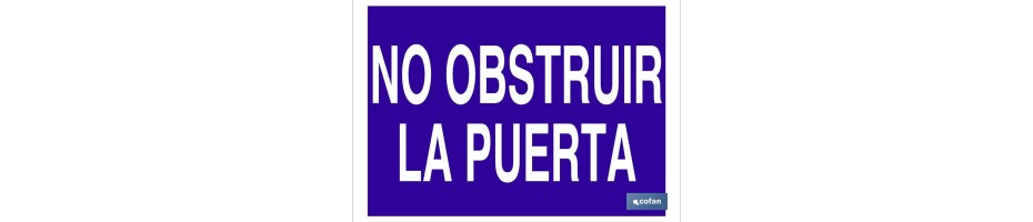 No obstruir la puerta