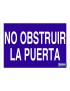 No obstruir la puerta