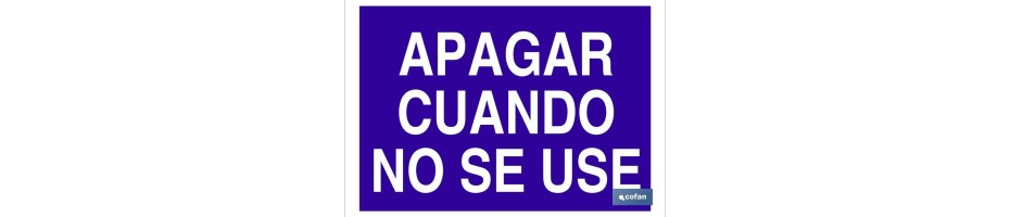 Apagar cuando no se use