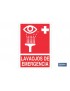 Señal luminiscente de socorro Lavaojos de emergencia