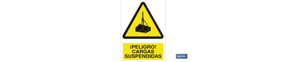 ¡Peligro! cargas suspendidas
