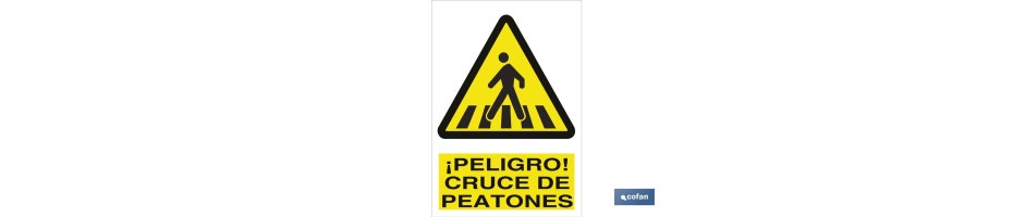 Peligro cruce de peatones