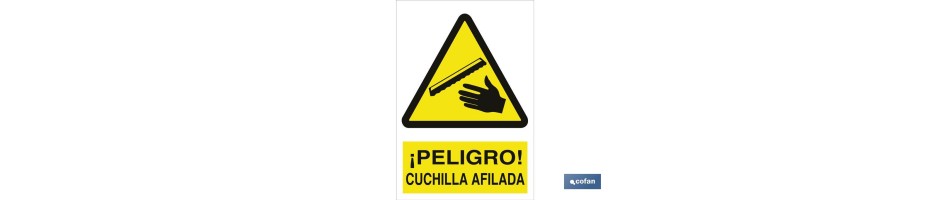 ¡Peligro! cuchilla afilada