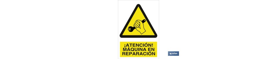 ¡Atención! máquina en reparación