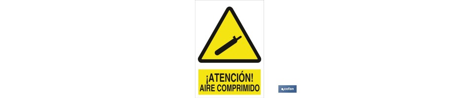 ¡Atención! aire comprimido