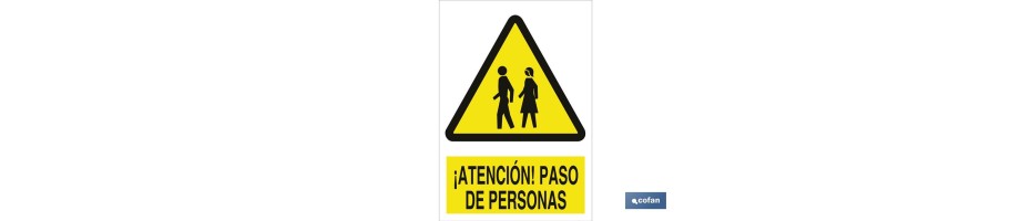 Atención paso de personas