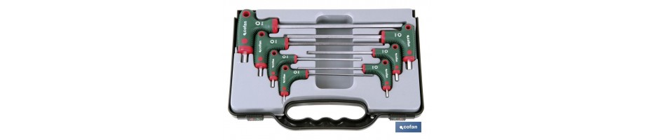 Set 7 pcs mango en T punta Allen