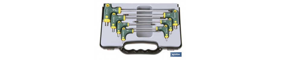 Set 7 pcs mango en T punta Torx