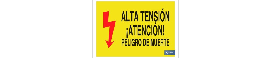 Alta tensión atención peligro de muerte