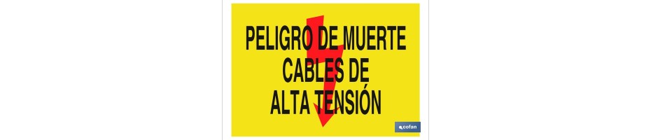 Peligro de muerte cables de alta tensión