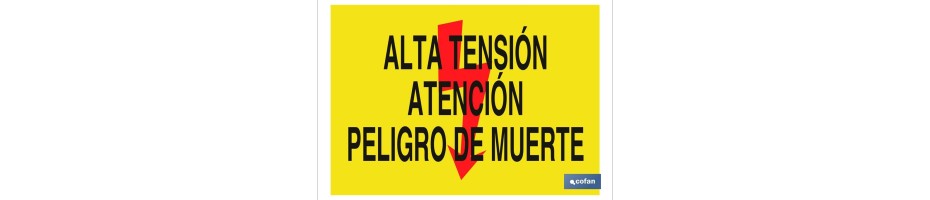 Alta tensión atención peligro de muerte
