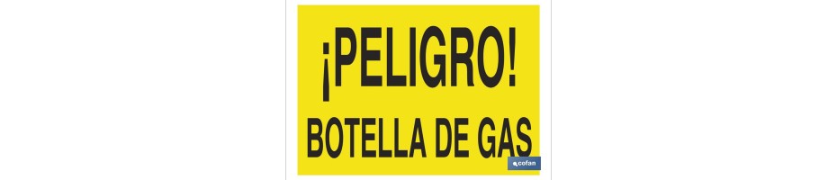 ¡Peligro! botella de gas