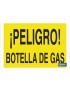 ¡Peligro! botella de gas