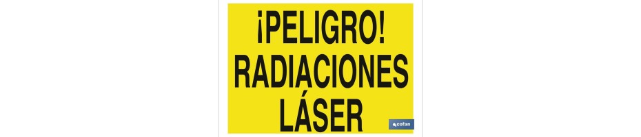 ¡Peligro! radiaciones láser