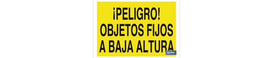 ¡Peligro! objetos fijos a baja altura
