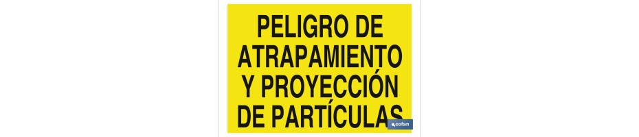 Peligro de atrapamiento y proyección de partículas