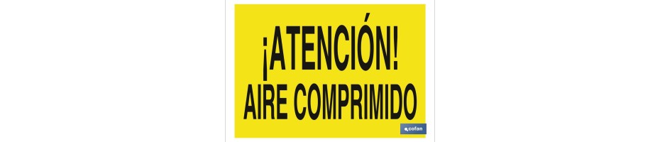 ¡Atención! aire comprimido