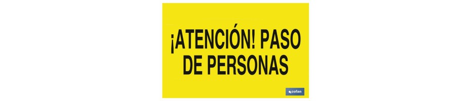Atención paso de personas