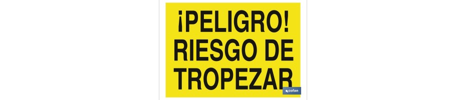 ¡Peligro! riesgo de tropezar