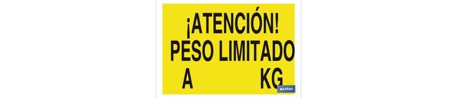 Atención peso limitado a...............Kg