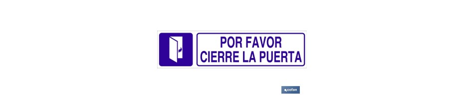 Por favor, cierre la puerta
