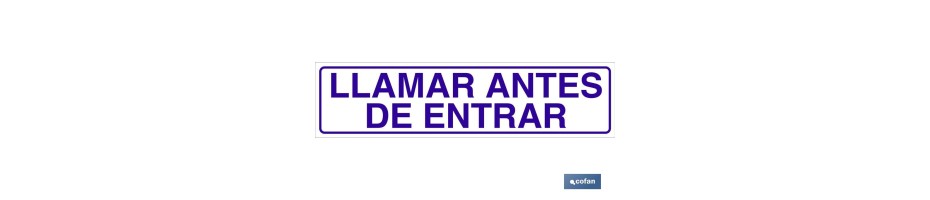 Llamar antes de entrar